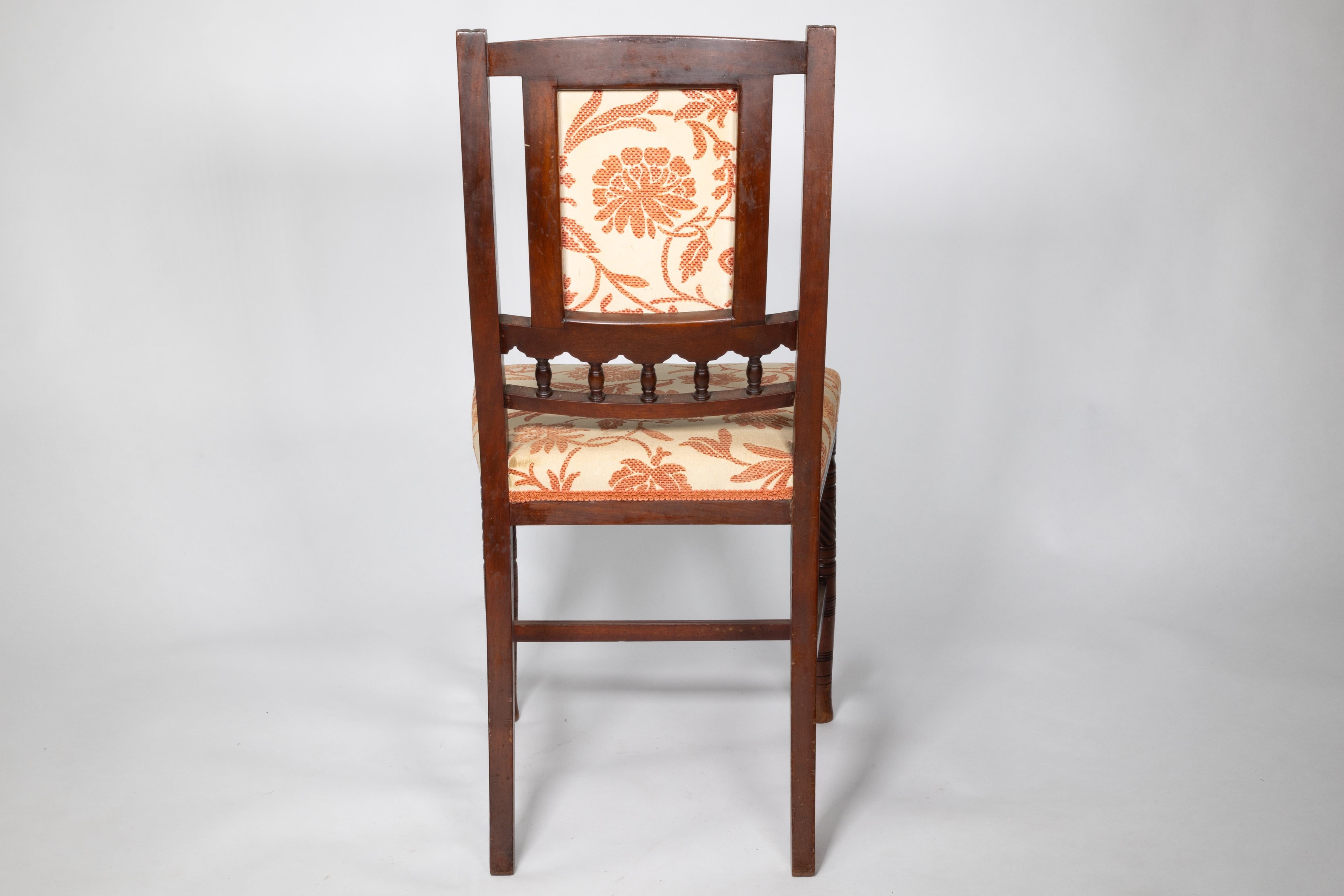 Bruce Talbert attributed. A set of four Aesthetic Movement walnut dining chairs 14