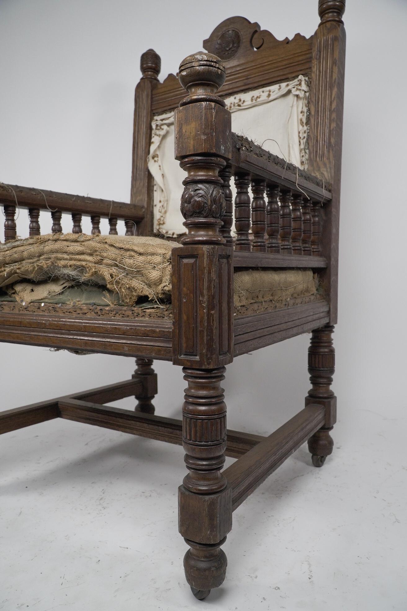 Bruce Talbert attributed probably made by Gillows. A Gothic Revival oak armchair For Sale 6