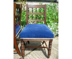 Bruce Talbert for Gillows A Pair of Aesthetic Movement Walnut Dining Chairs