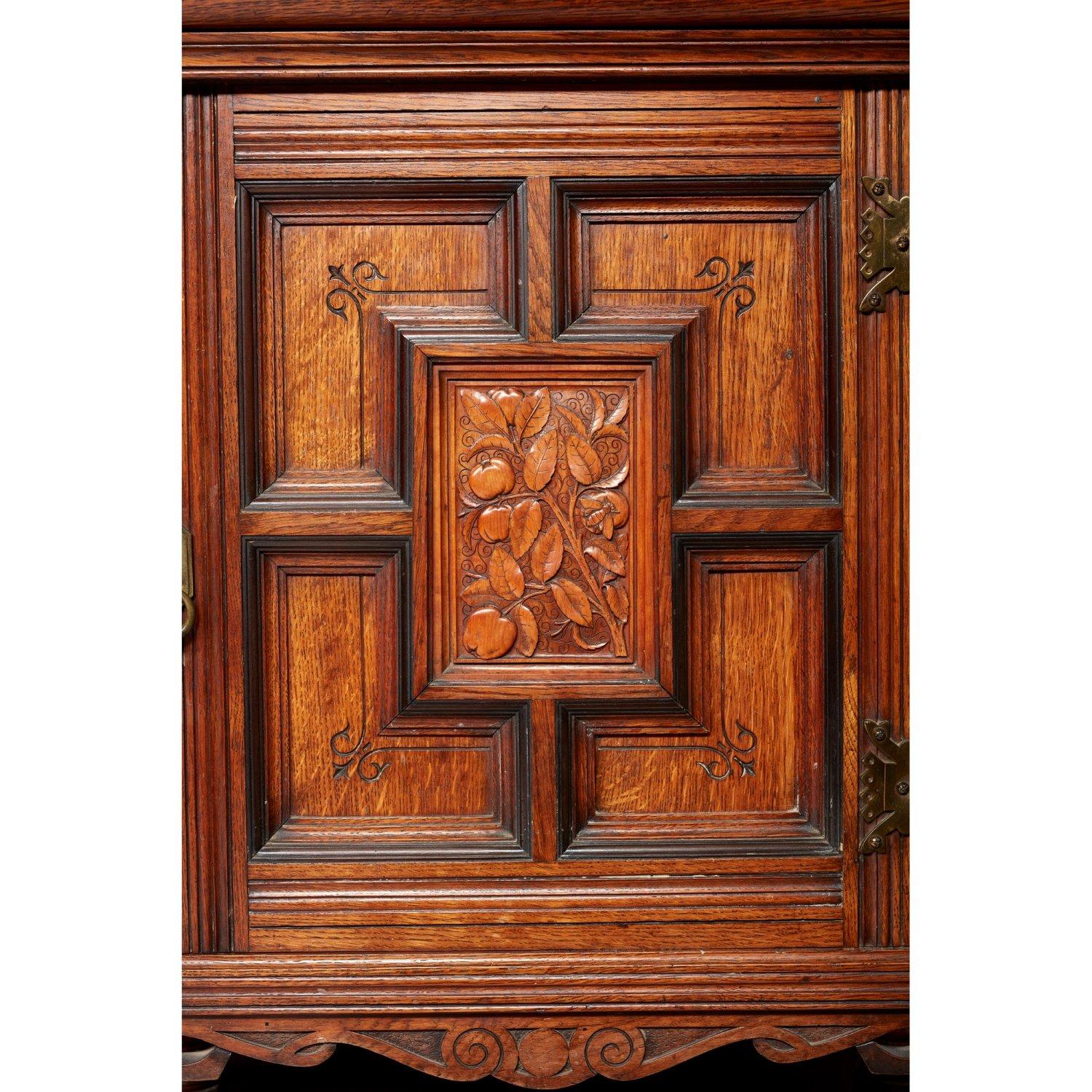 Late 19th Century Bruce Talbert for Gillows Aesthetic Movement Exhibition Quality Walnut Sideboard For Sale