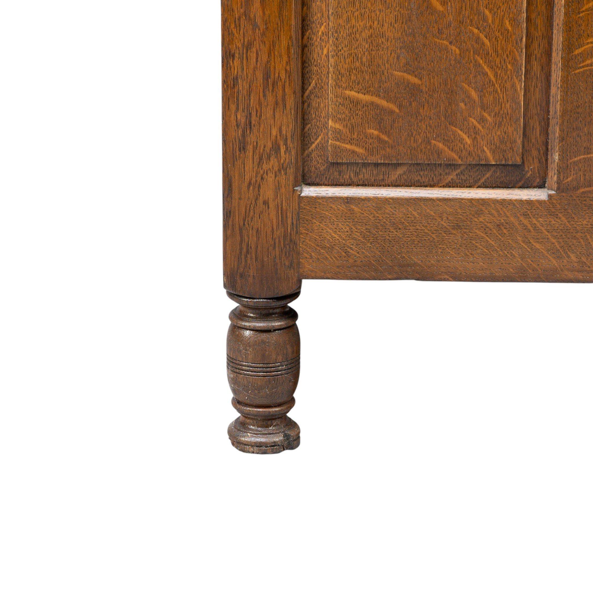 Bruce Talbert for Gillows Aesthetic Movement Oak Sideboard with Turned Finials For Sale 11