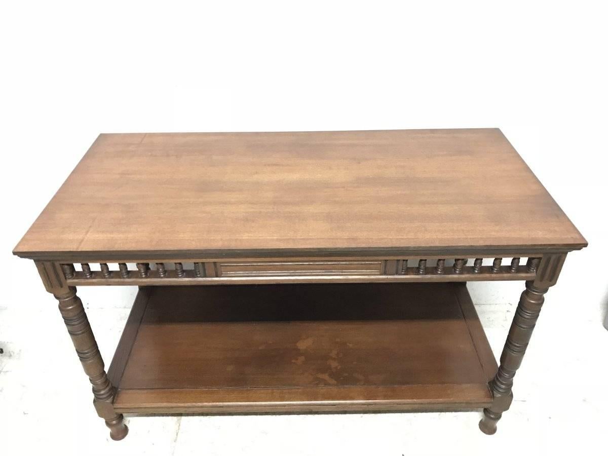English Bruce Talbert for Gillows Attributed Gothic Revival Two-Tier Library Table For Sale