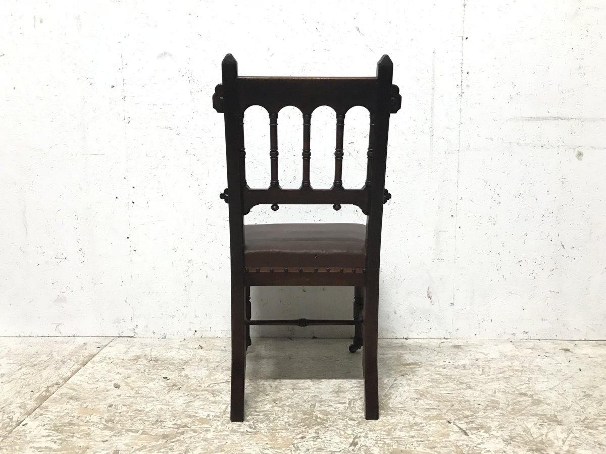 Hand-Carved Bruce Talbert for Gillows & Co., a Rare Gothic Revival Walnut Side or Desk Chair