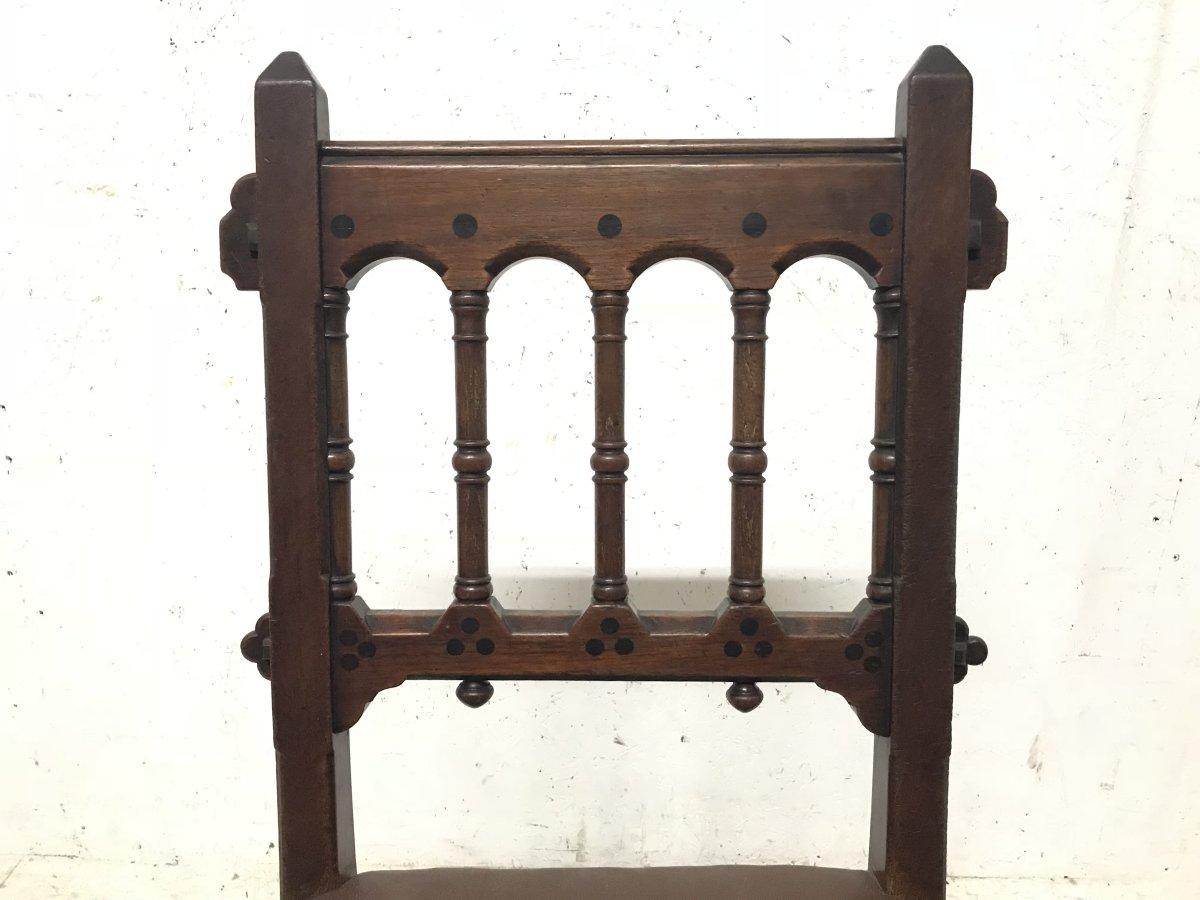 Mid-19th Century Bruce Talbert for Gillows & Co., a Rare Gothic Revival Walnut Side or Desk Chair
