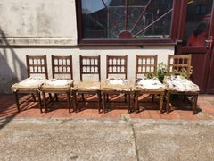 Bruce Talbert, pour Gillows Ensemble de 6 chaises de salle à manger en Oak Movement Aesthetic Movement anglais