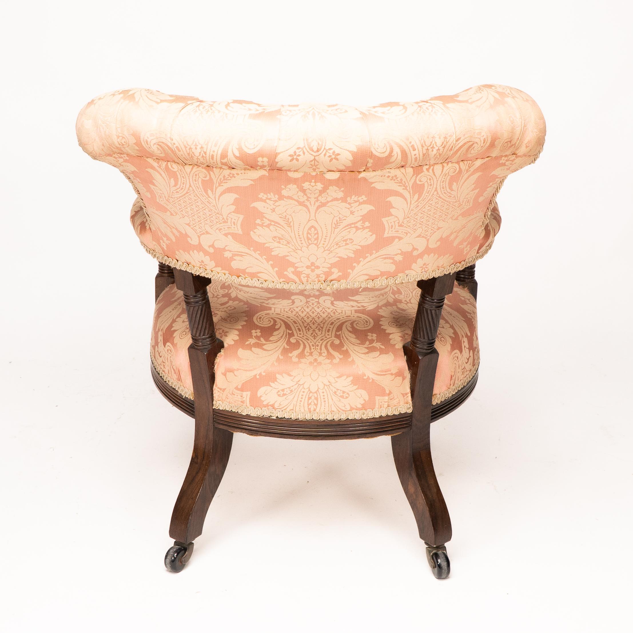Bruce Talbert Gillows, Aesthetic Movement rosewood armchair with pink upholstery For Sale 13