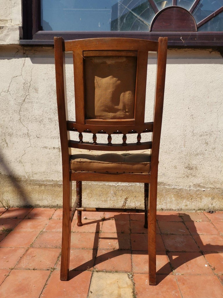 Bruce Talbert, Gillows, an English Aesthetic Movement Walnut Side or Desk Chair In Good Condition For Sale In London, GB