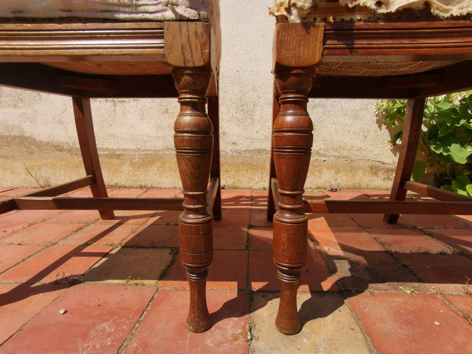 Bruce Talbert Gillows, Set of Eight English Aesthetic Movement Oak Dining Chairs 8