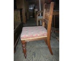 Bruce Talbert Style, Aesthetic Movement Oak Dining Chair with Elongated Turnings