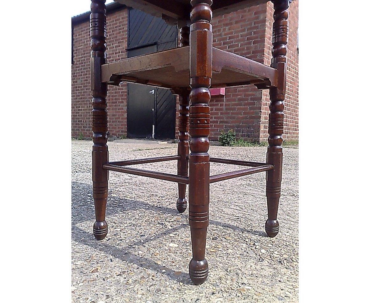 Late 19th Century Bruce Talbert, Style of a Fine Aesthetic Movement Walnut Two-Tier Side Table For Sale