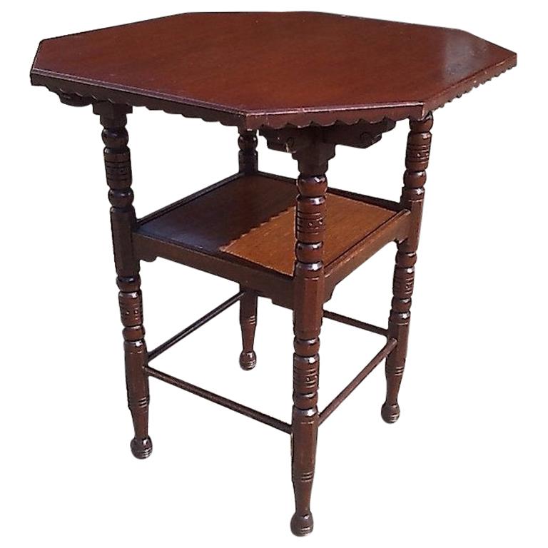 Talbert Sides Bruce Talbert, Style of a Fine Aesthetic Movement Walnut Two-Tier Side ...