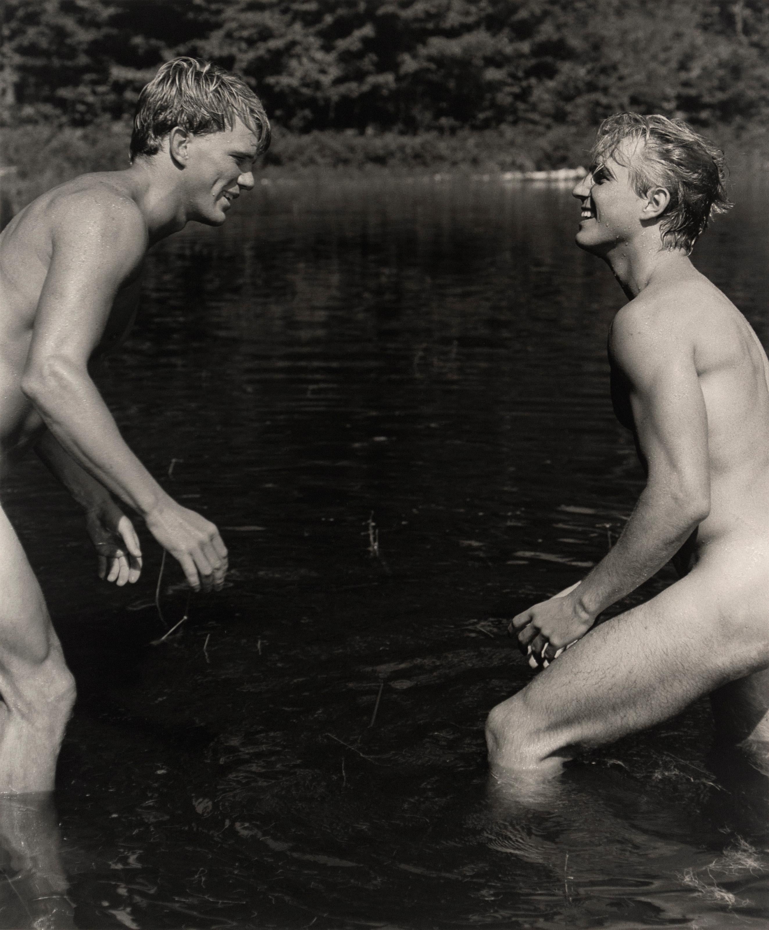 Christian and Jason, Bear Pond, Adirondack Park - Photograph by Bruce Weber