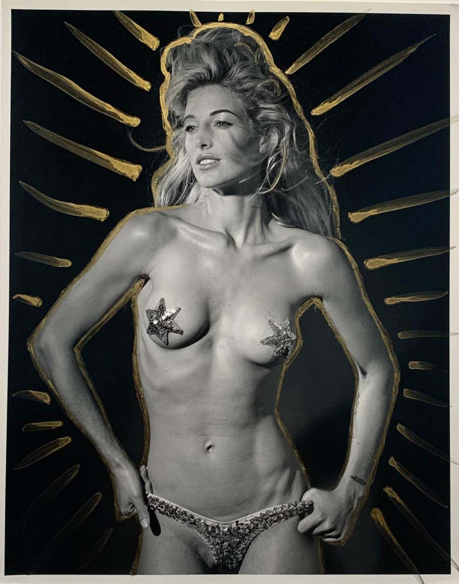 Elaine Irwin Mellencamp Pigment Print with Gold Paint, Framed, Pirelli, 1998