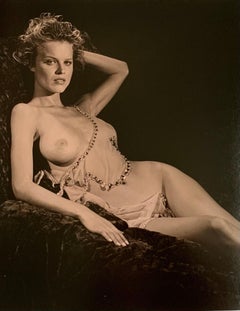 Eva Herzigová - Model, Nude in sheer dress, Pirelli session, Photographic Print