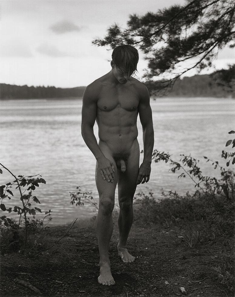 Bruce Weber Black and White Photograph - Paul Wadina, Pete's Rock Campground, Adirondack Park