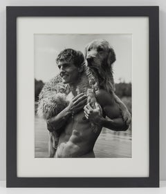 Rob and Little Bear at Entrance to Bear Pond, Adirondacks, NY