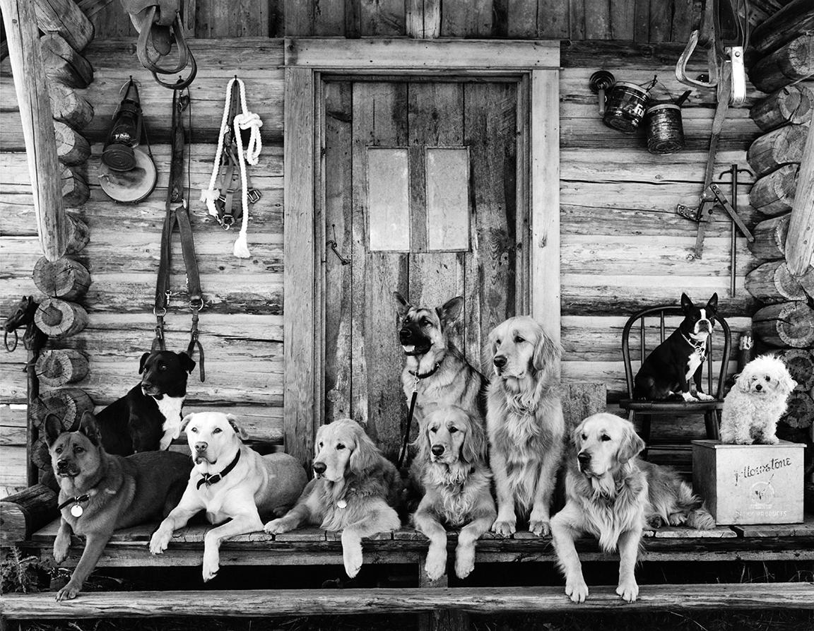 Bruce Weber Black and White Photograph - The Gang at Little Bear Ranch, McLeod, Montana