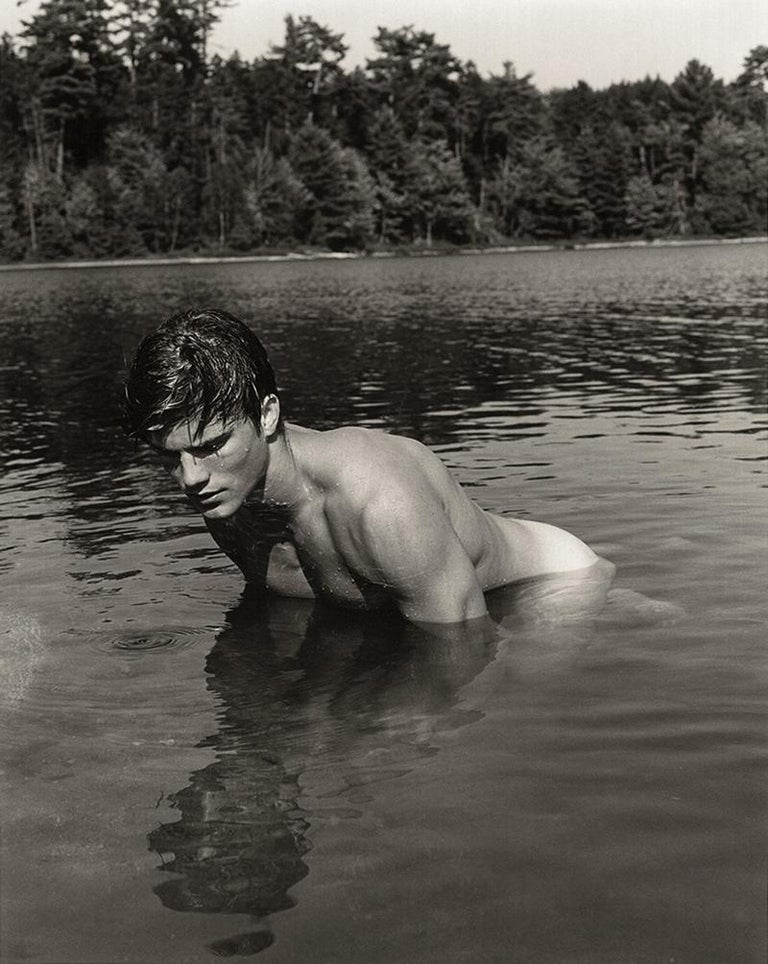 Bruce Weber Black and White Photograph - Tom, Bear Pond, Adirondack Park.