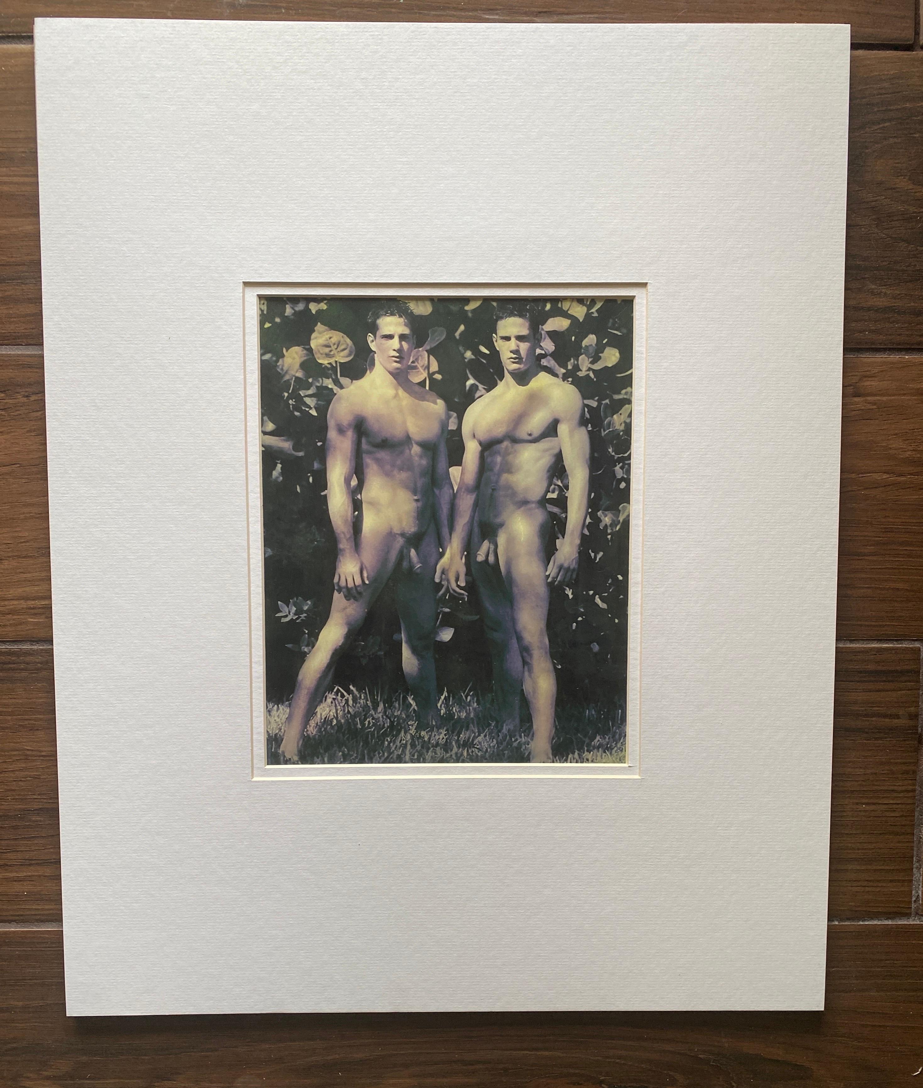 Hand-Crafted Bruce Weber Print of The Carlson Twins, 2000, Hand-Toned, Matted Male Nude #2 For Sale