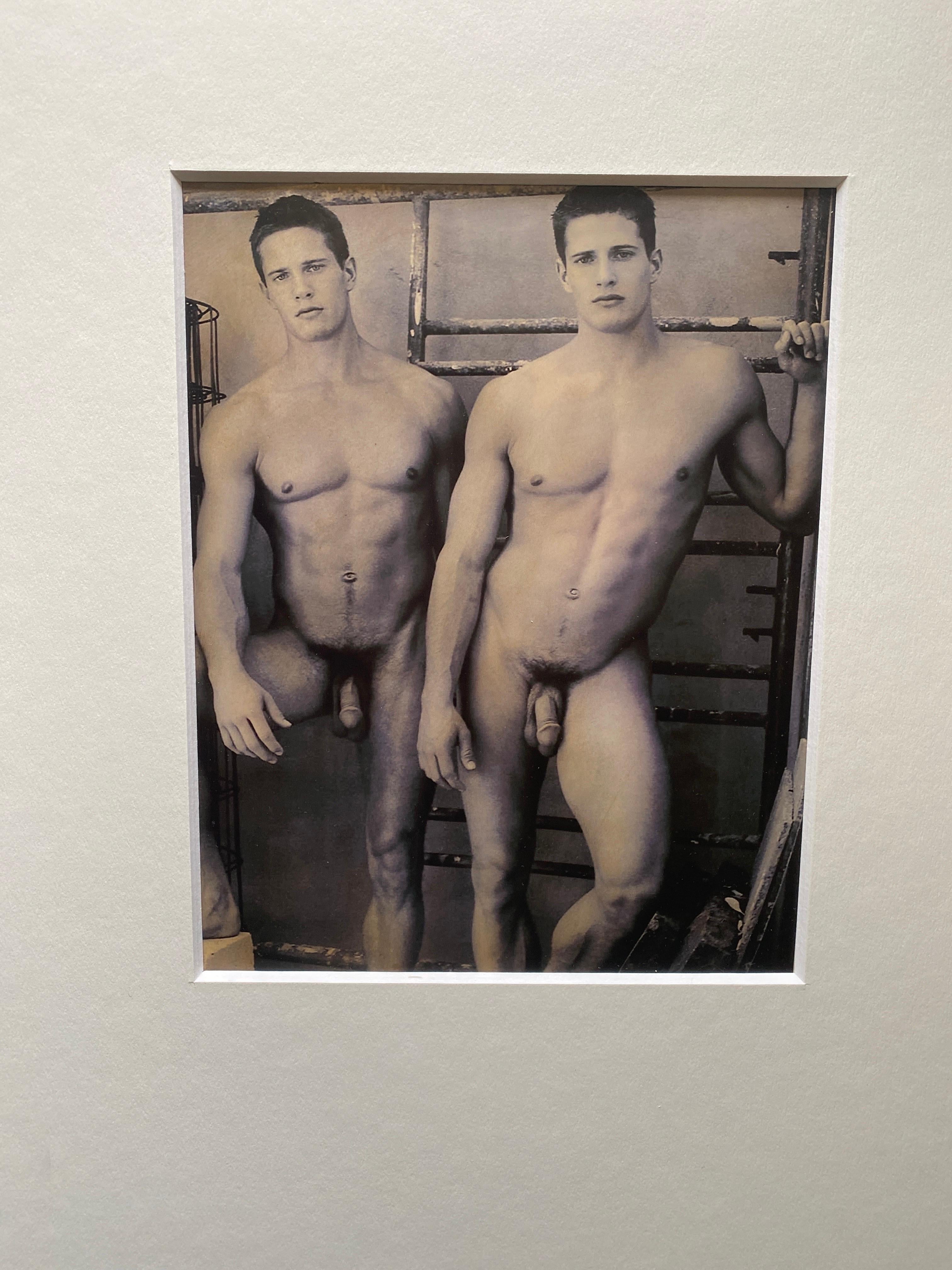 Hand-Crafted Bruce Weber Print of The Carlson Twins, 2000, Hand-Toned, Matted Male Nude #3 For Sale