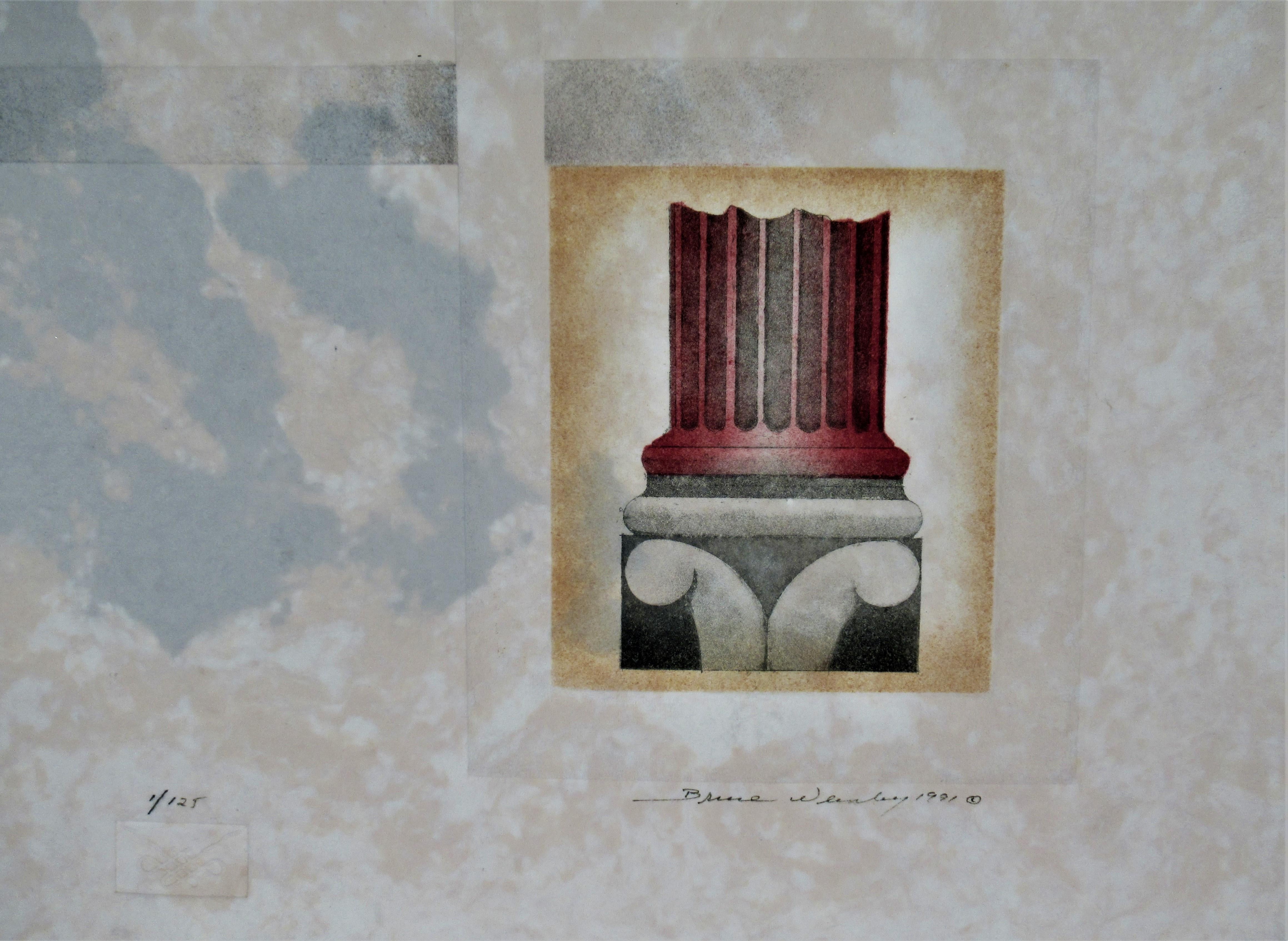 Palladio - Palladio - Gris Abstract Print par Bruce Weinberg