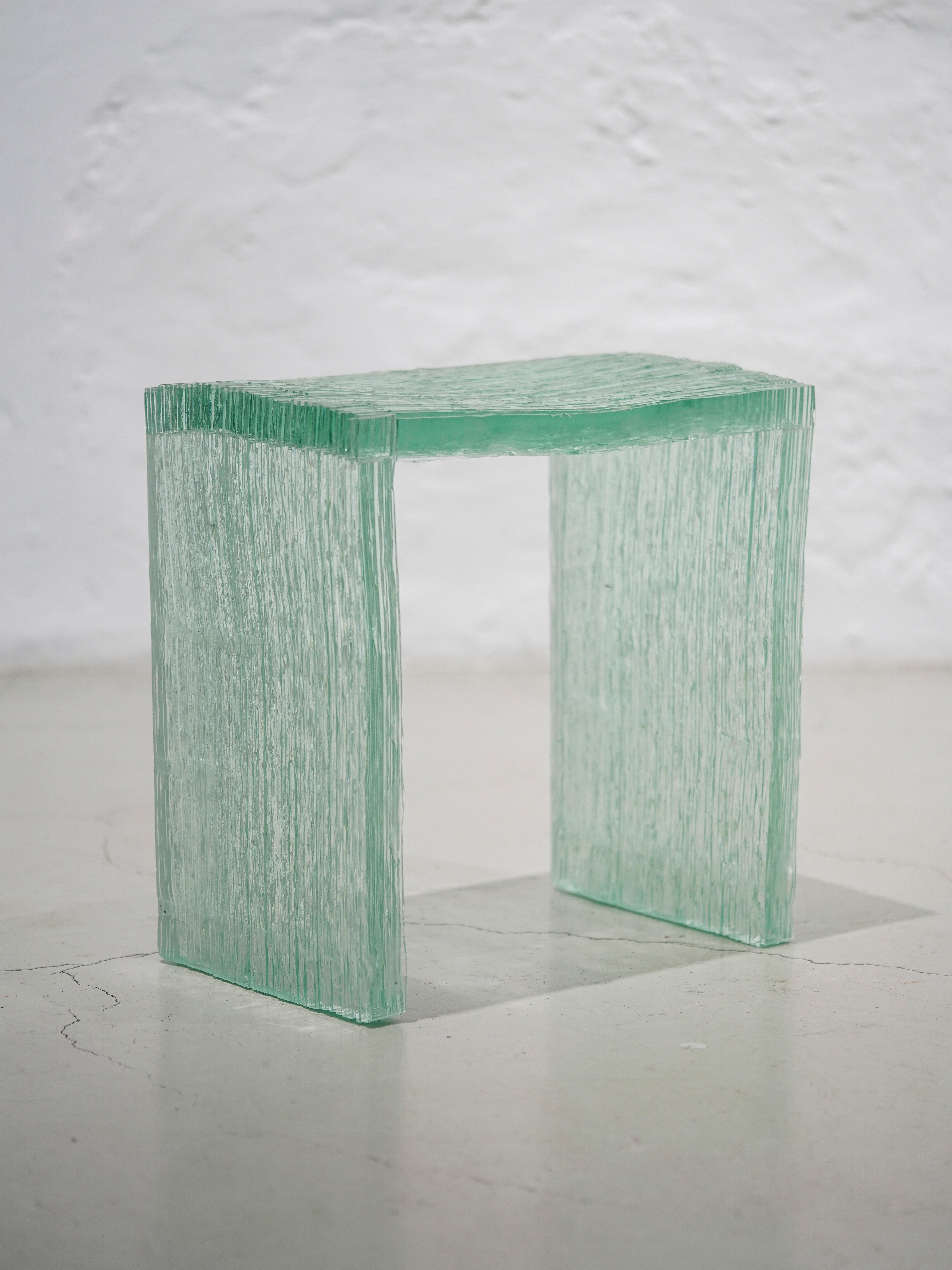 Post-Modern Bruch Glass Stool by Anima Ona