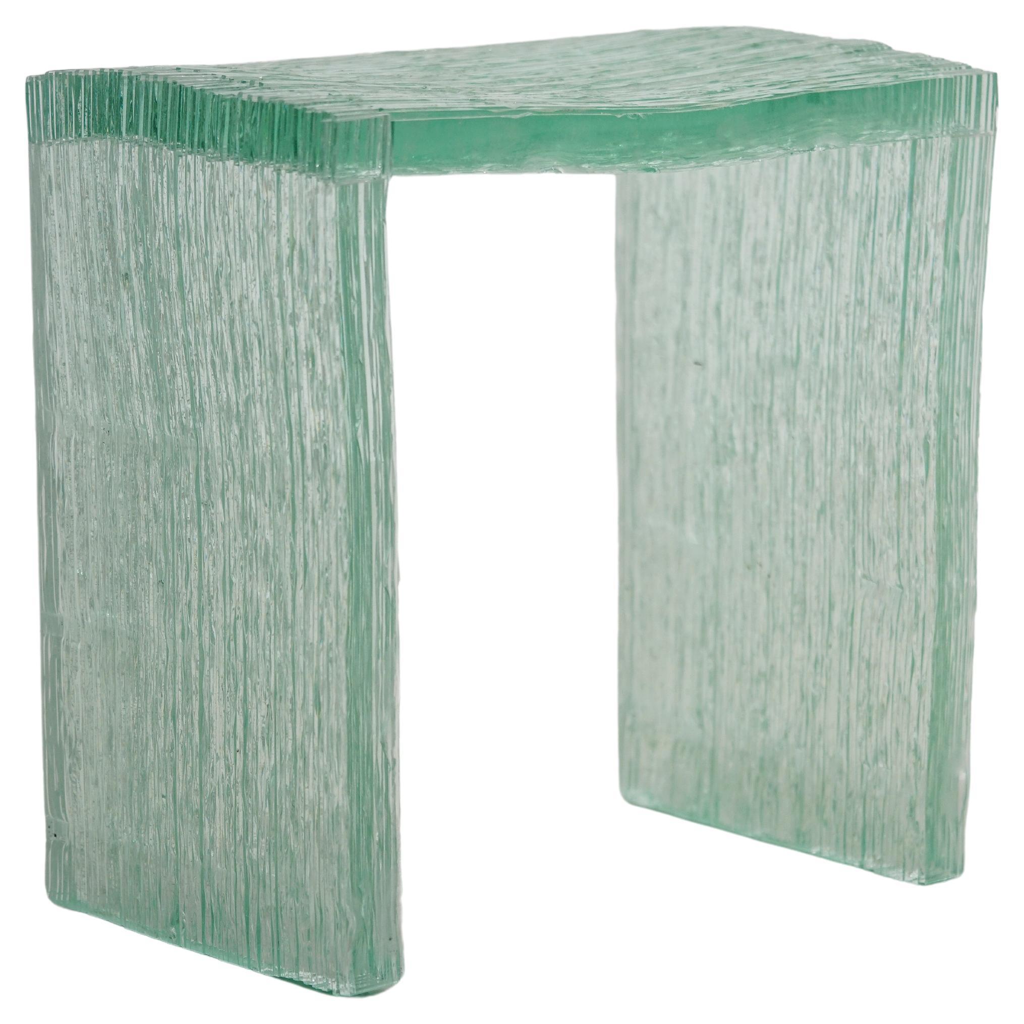 Bruch Glass Stool by Anima Ona For Sale