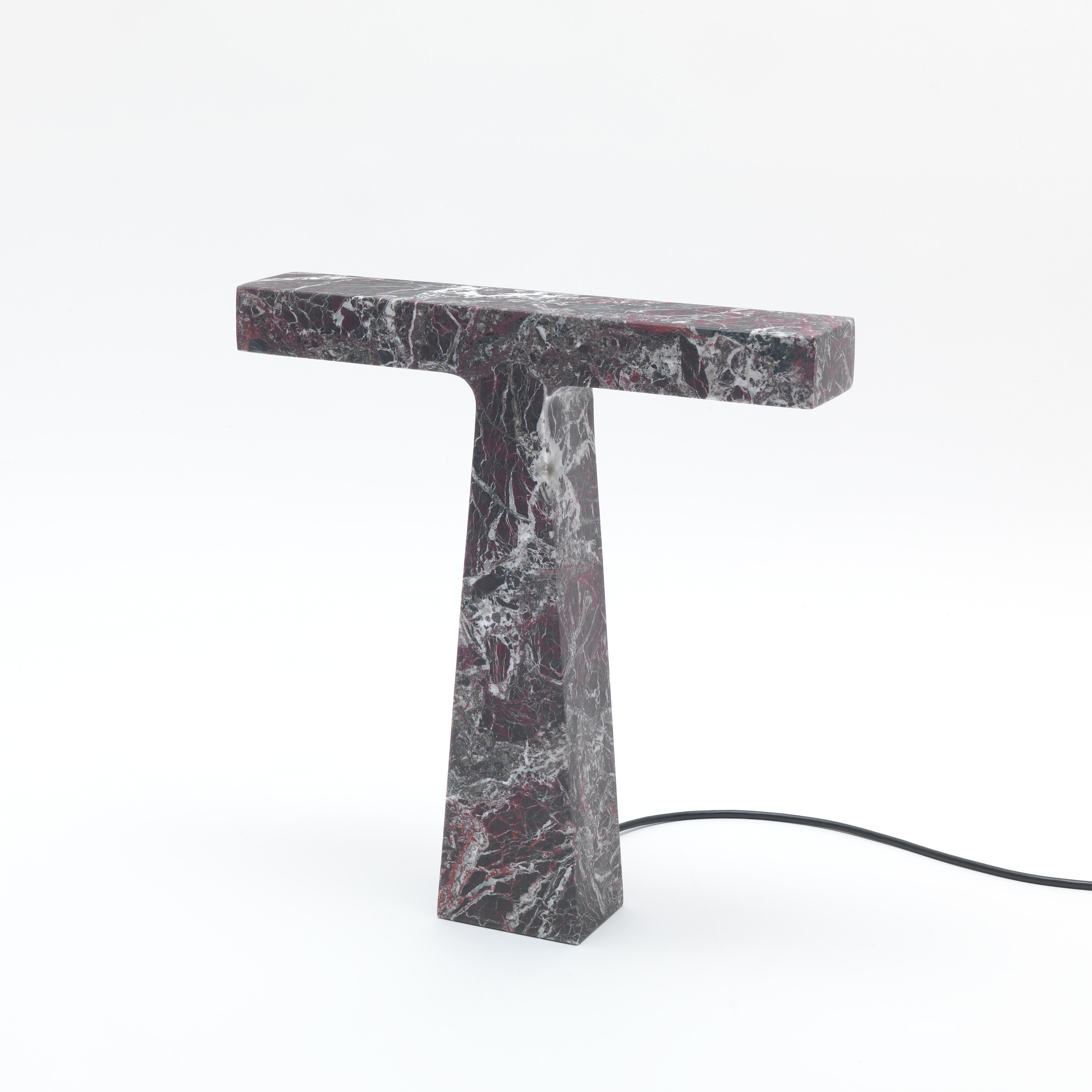 Bruchi Marble Table Lamp with Brass Base by Niko Koronis For Sale 3