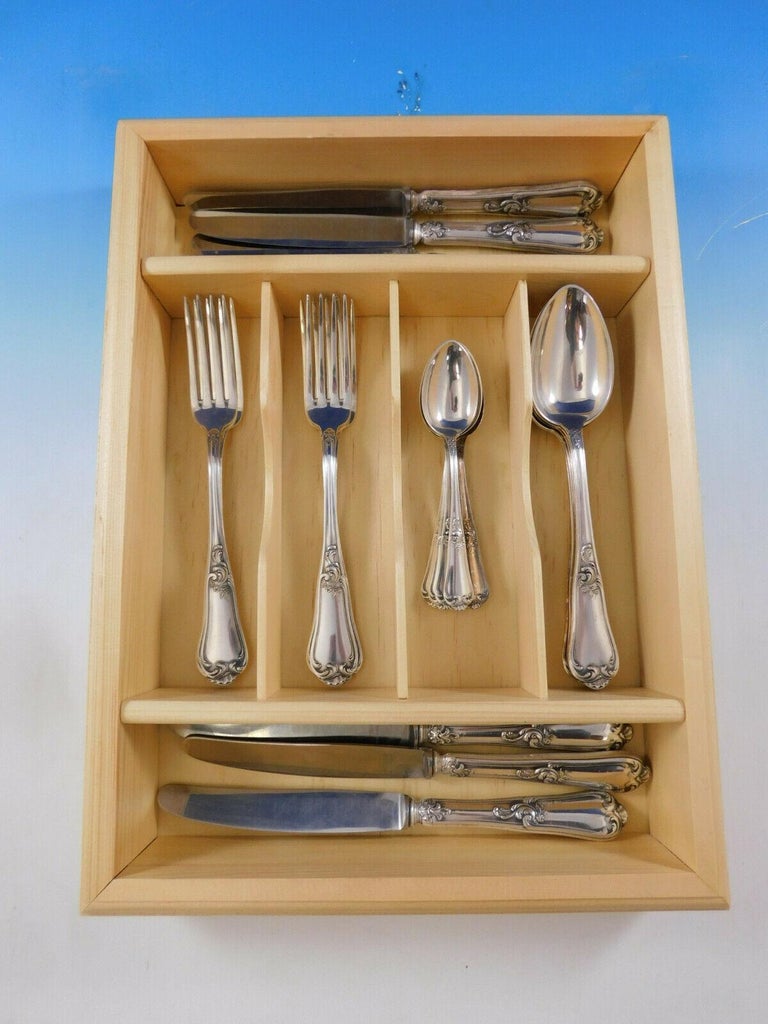 Bruckmann and Sohne German Sterling Silver Flatware Set Service 24