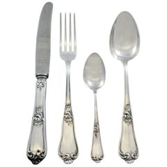 Bruckmann & Sohne German Sterling Silver Flatware Set Service 24 Pieces Dinner