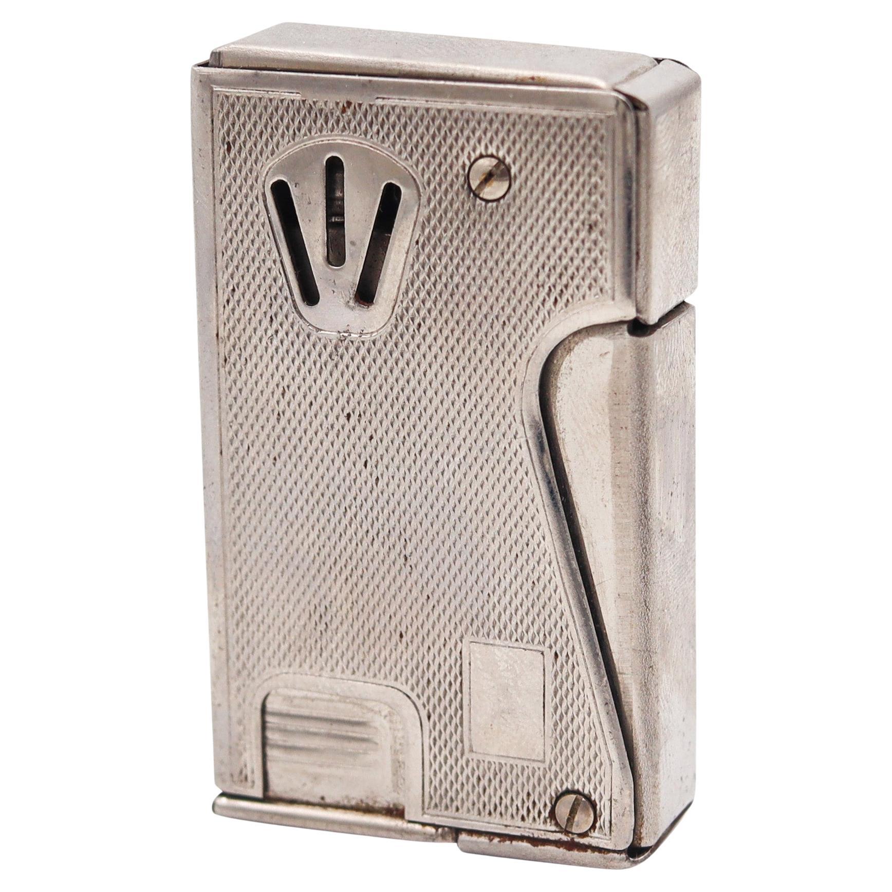 BRUDER EISERT Austria 1950 Superior Semi Automatic Squeeze Lighter In Chromed