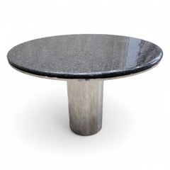 Brueton Anello Granite & Stainless Steel Pedestal Dining Table – Louis A. Lara