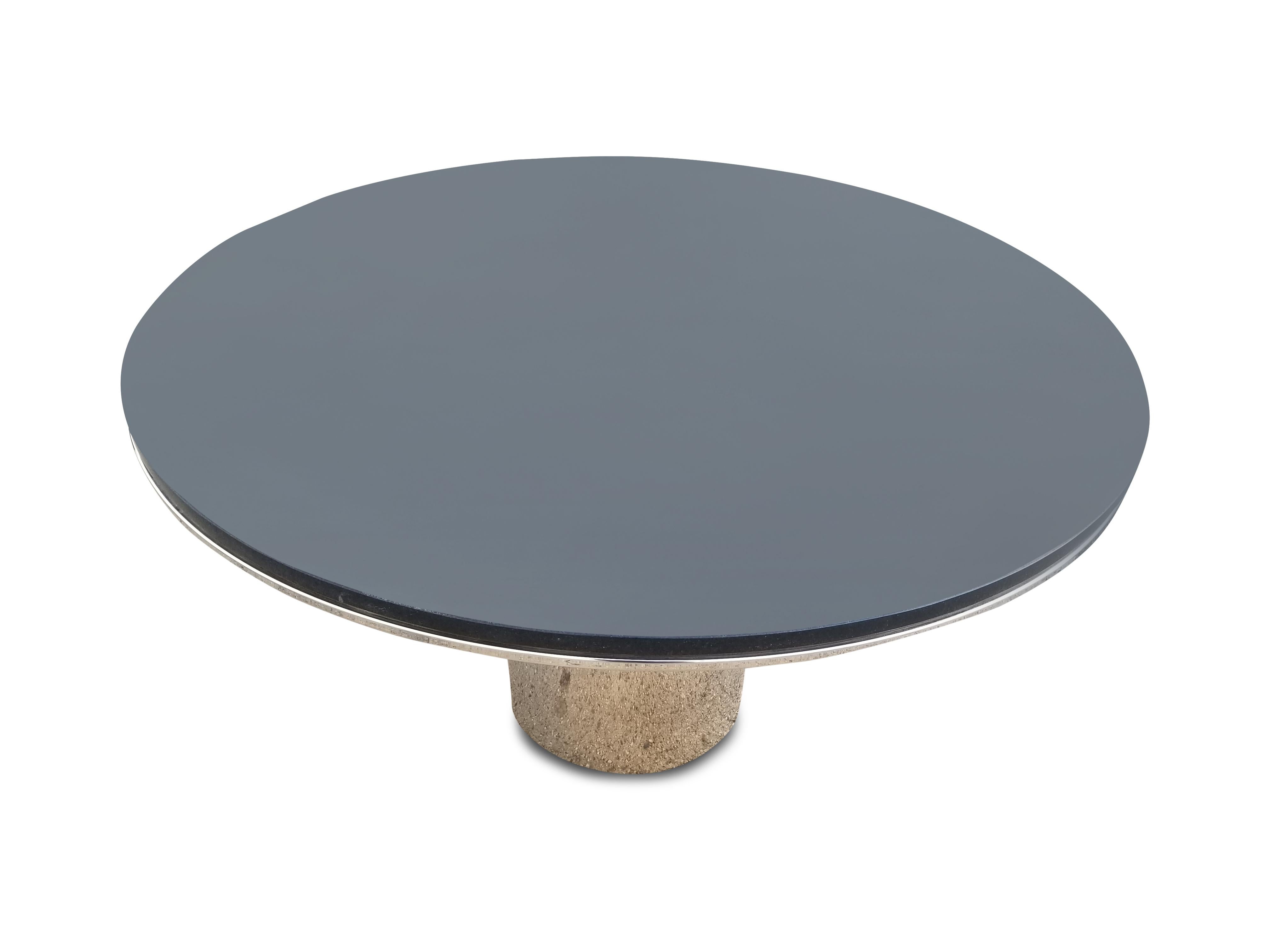 Brueton Anello Marble and Chrome Dining/Center Table 2