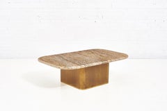 Brueton Brass Base Granite Top Coffee Table, 1970