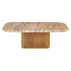 Brueton Brass Base Granite Top Coffee Table, 1970