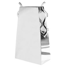 „Schlangenvase“ von Brueton aus poliertem Edelstahl, 1980er Jahre