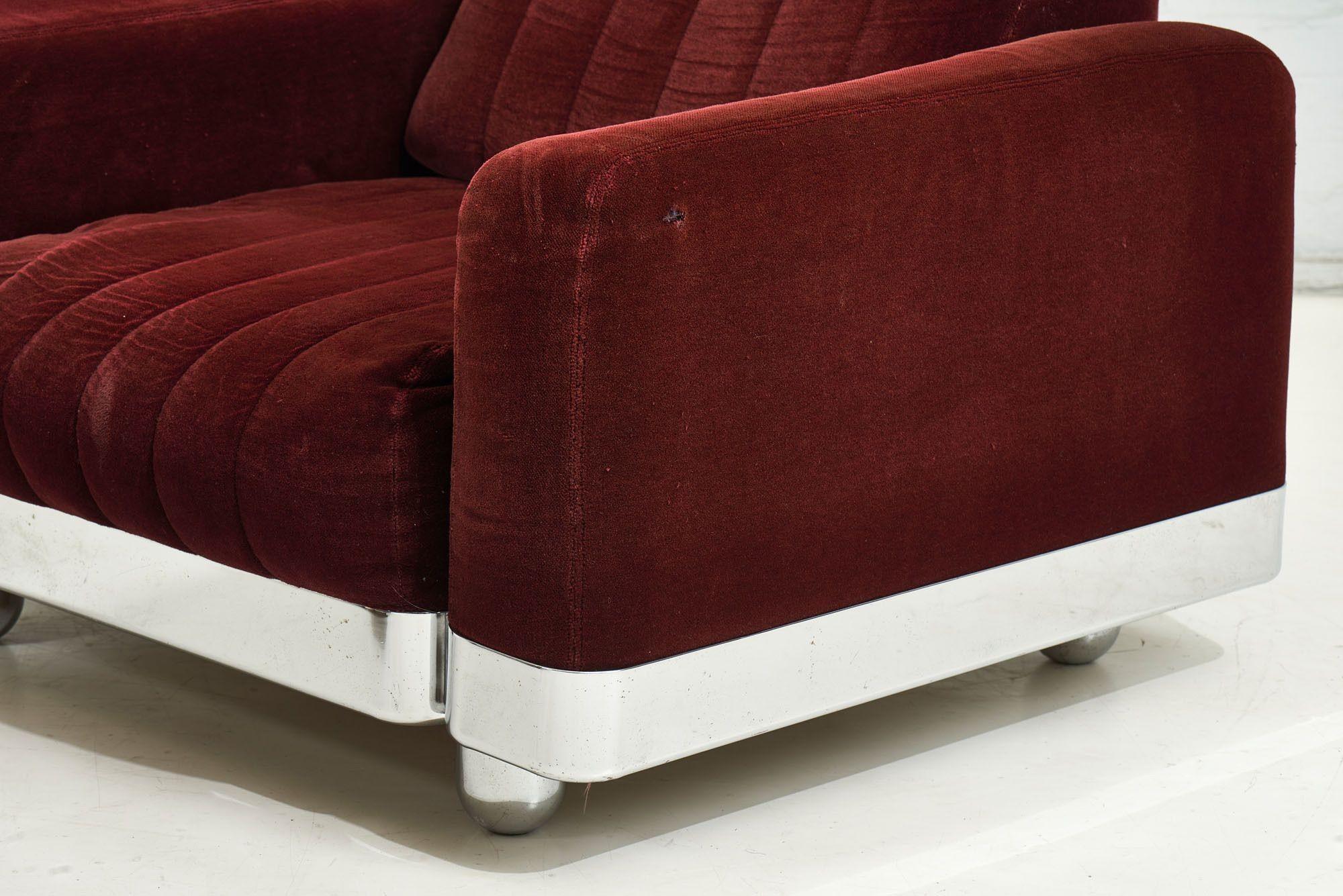 Brueton Chrome Lounge Chair and Ottoman, 1970’s 3