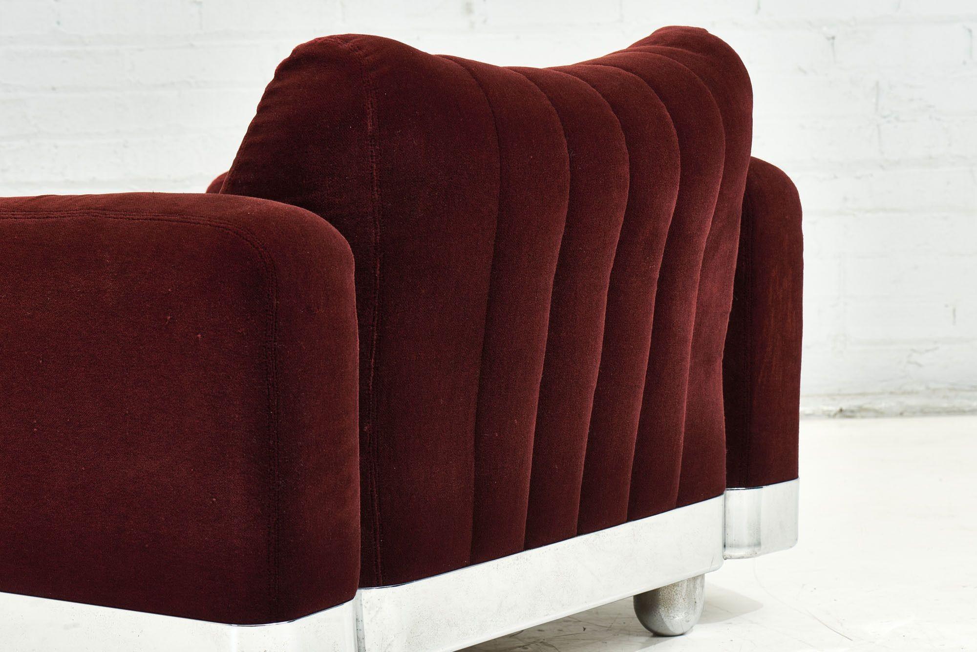 Brueton Chrome Lounge Chair and Ottoman, 1970’s 2