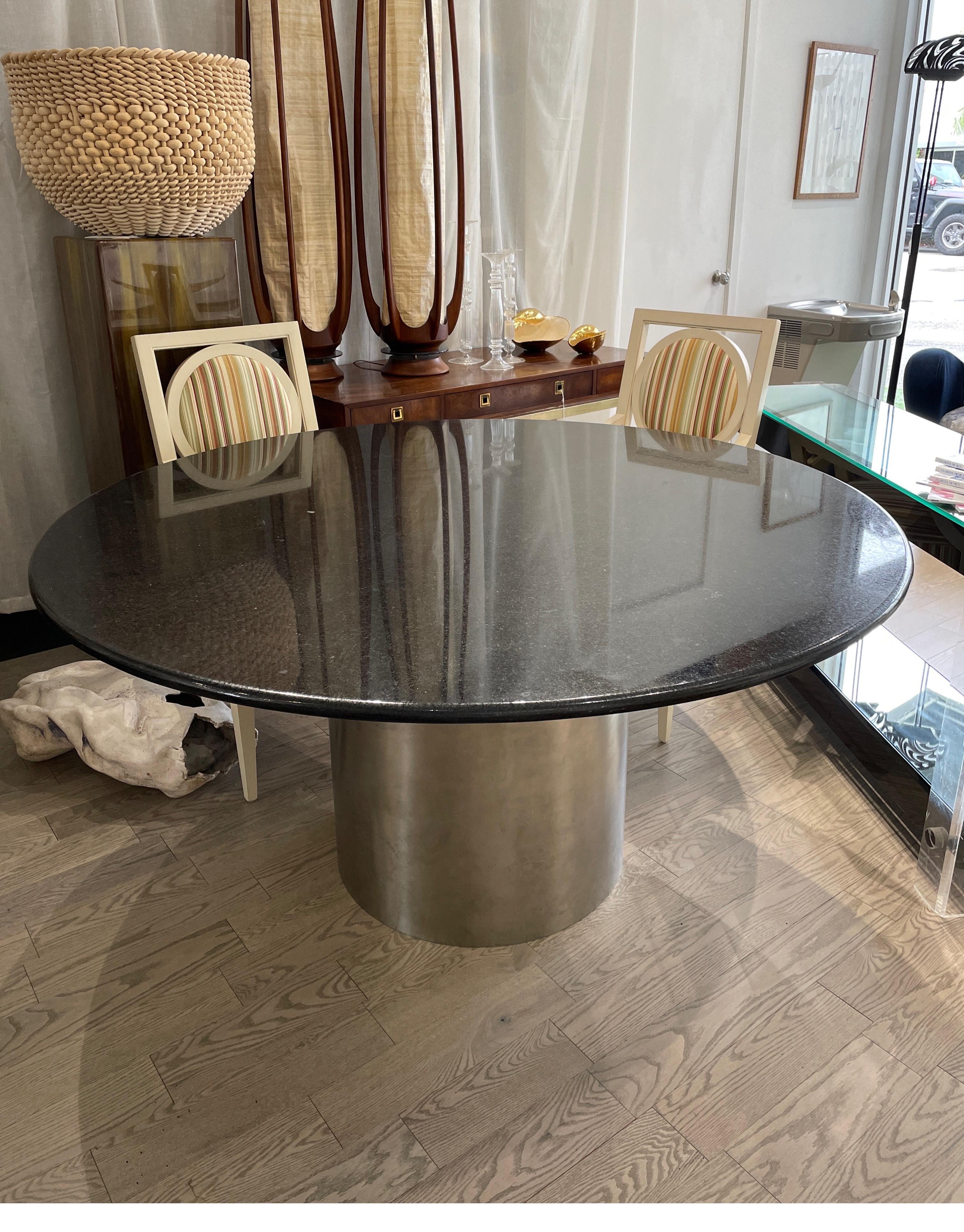 Steel Brueton Dining Table, 1970 For Sale