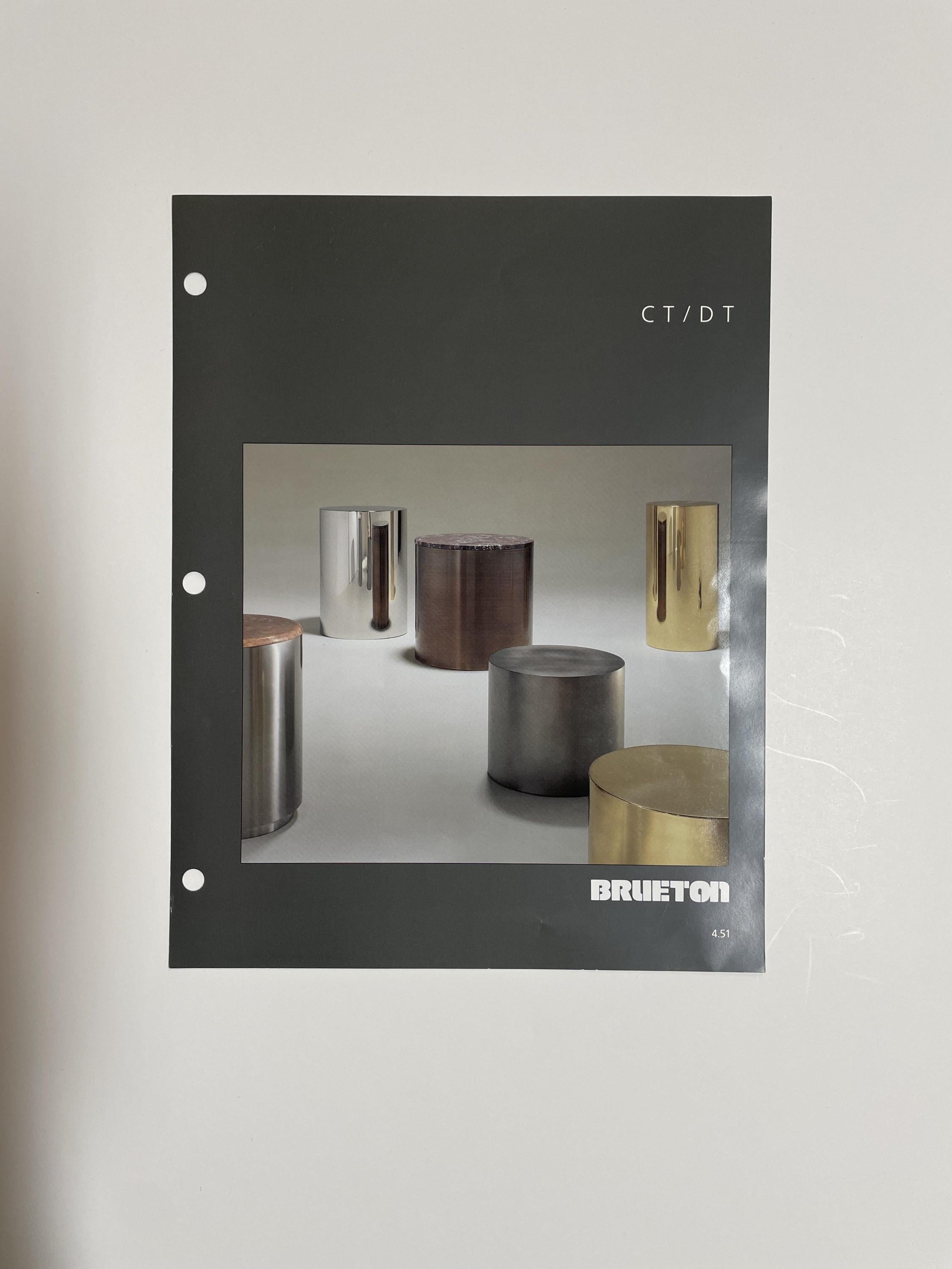 Esstisch „DT Drum“ von Brueton aus poliertem Stahl und gehärtetem Glas, ca. 1970er Jahre im Angebot 10