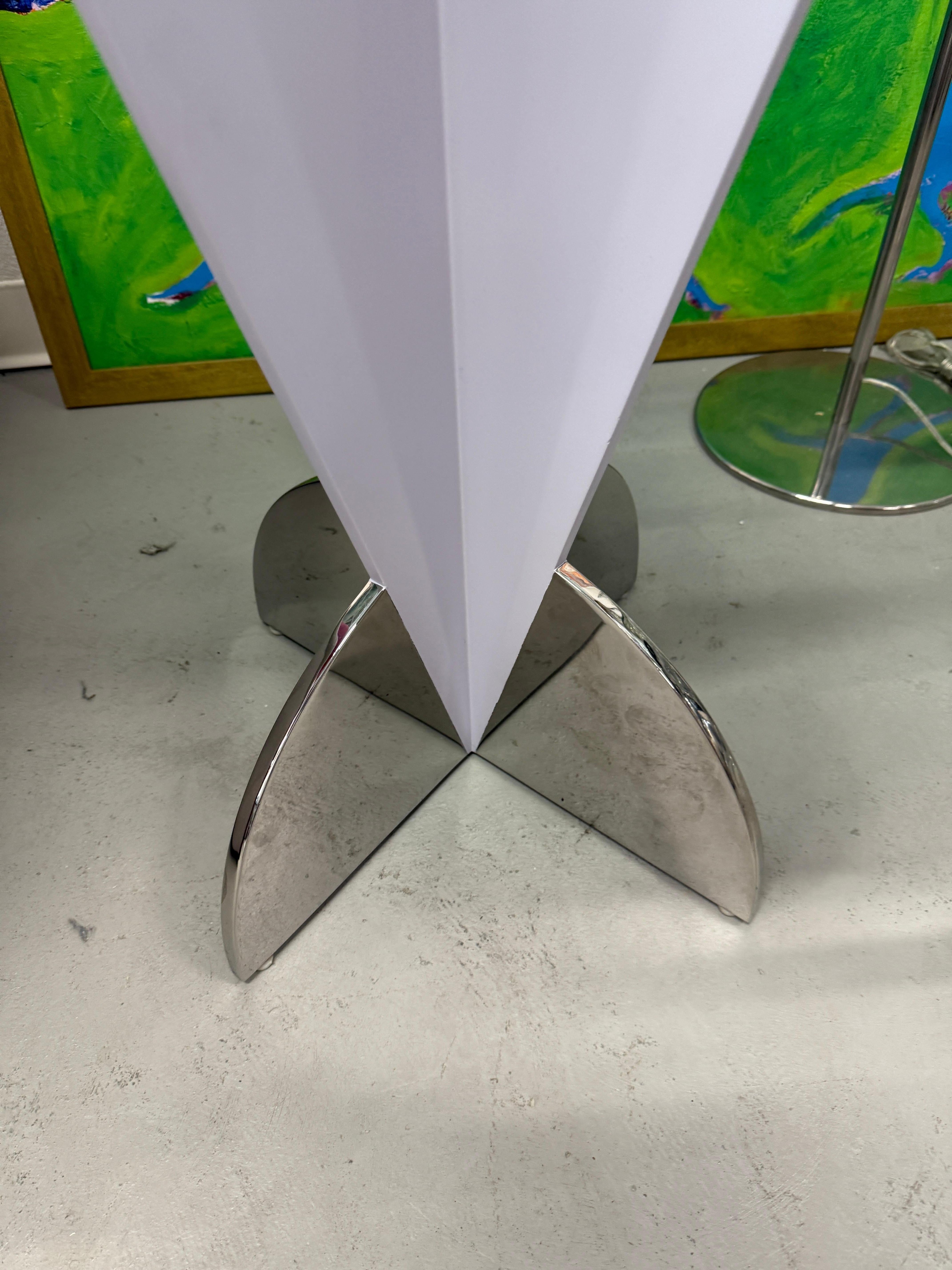 Brueton Glass Topped Enameled Steel Side or End Tables For Sale 7