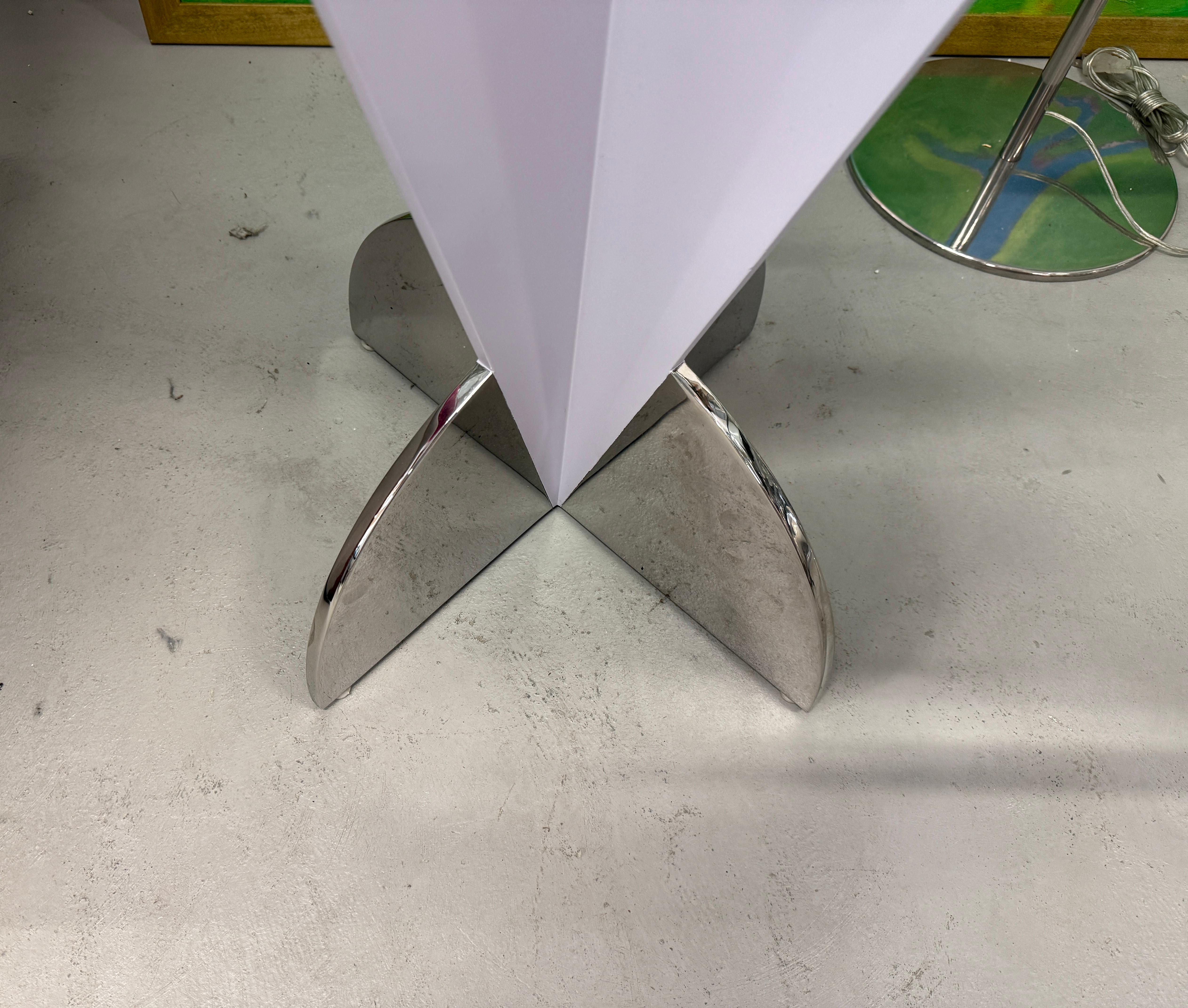 Brueton Glass Topped Enameled Steel Side or End Tables For Sale 9
