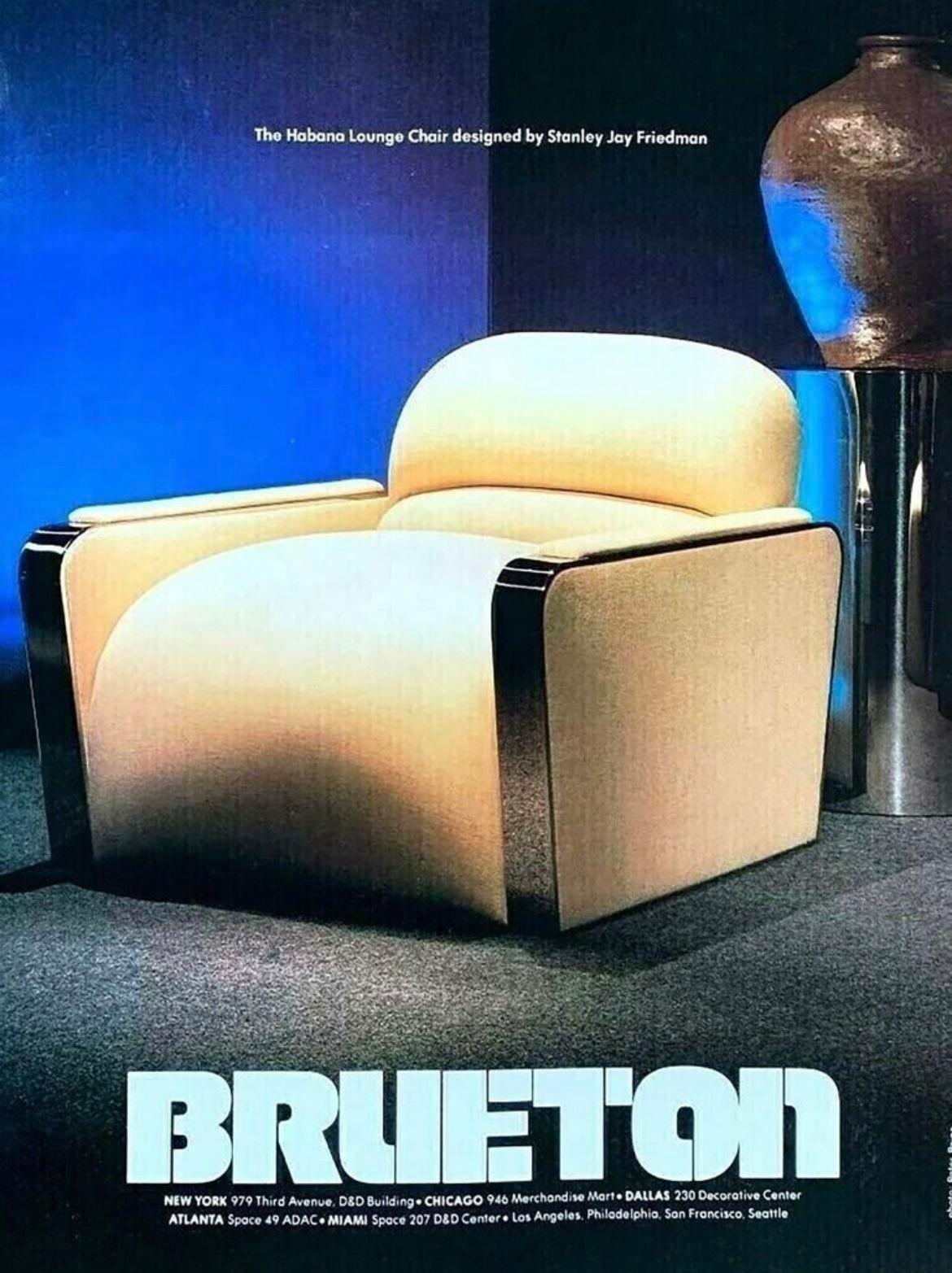 Brueton Habana Lounge Chair by Stanley Friedman, 1980 For Sale 3