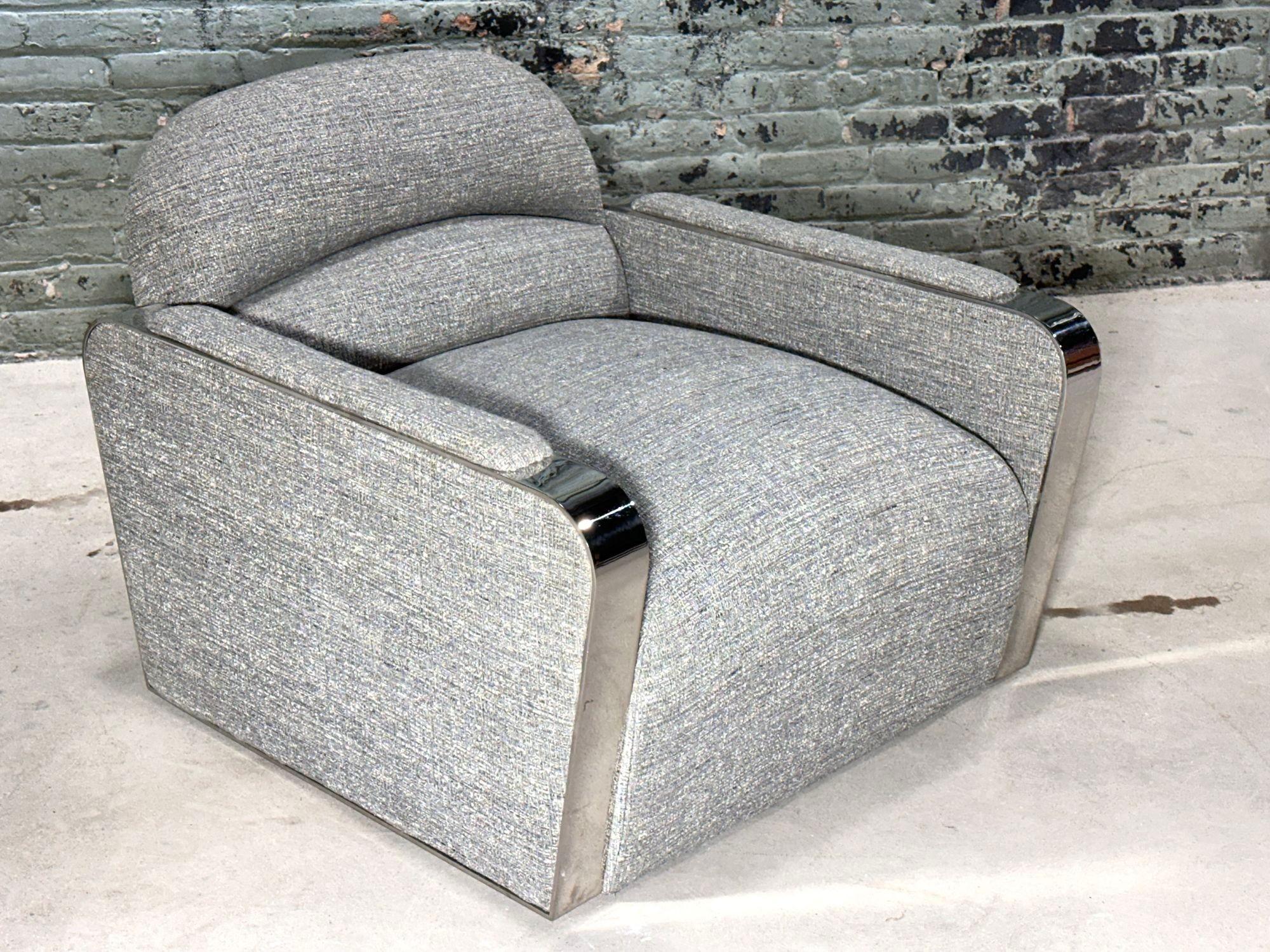 Post-Modern Brueton Habana Lounge Chair by Stanley Friedman, 1980 For Sale
