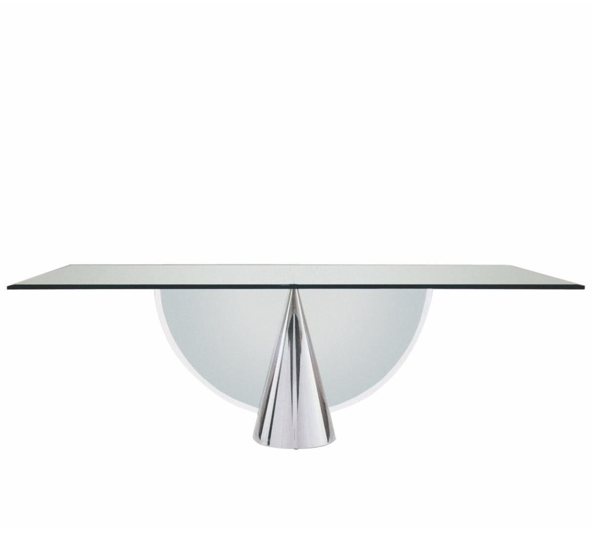 Mid-Century Modern Table de salle à manger Brueton Pinnacle Glass de Jay Wade Beam en vente