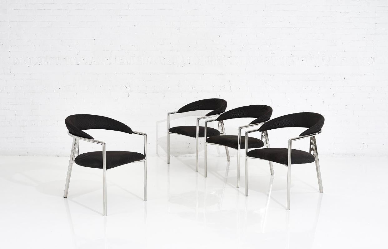 Post-Modern Brueton Postmodern Tripod Chairs, 1980s For Sale