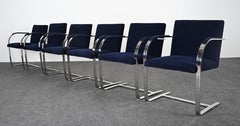 Brueton Set of Six Cantilevered Dining Chairs, 20th Century