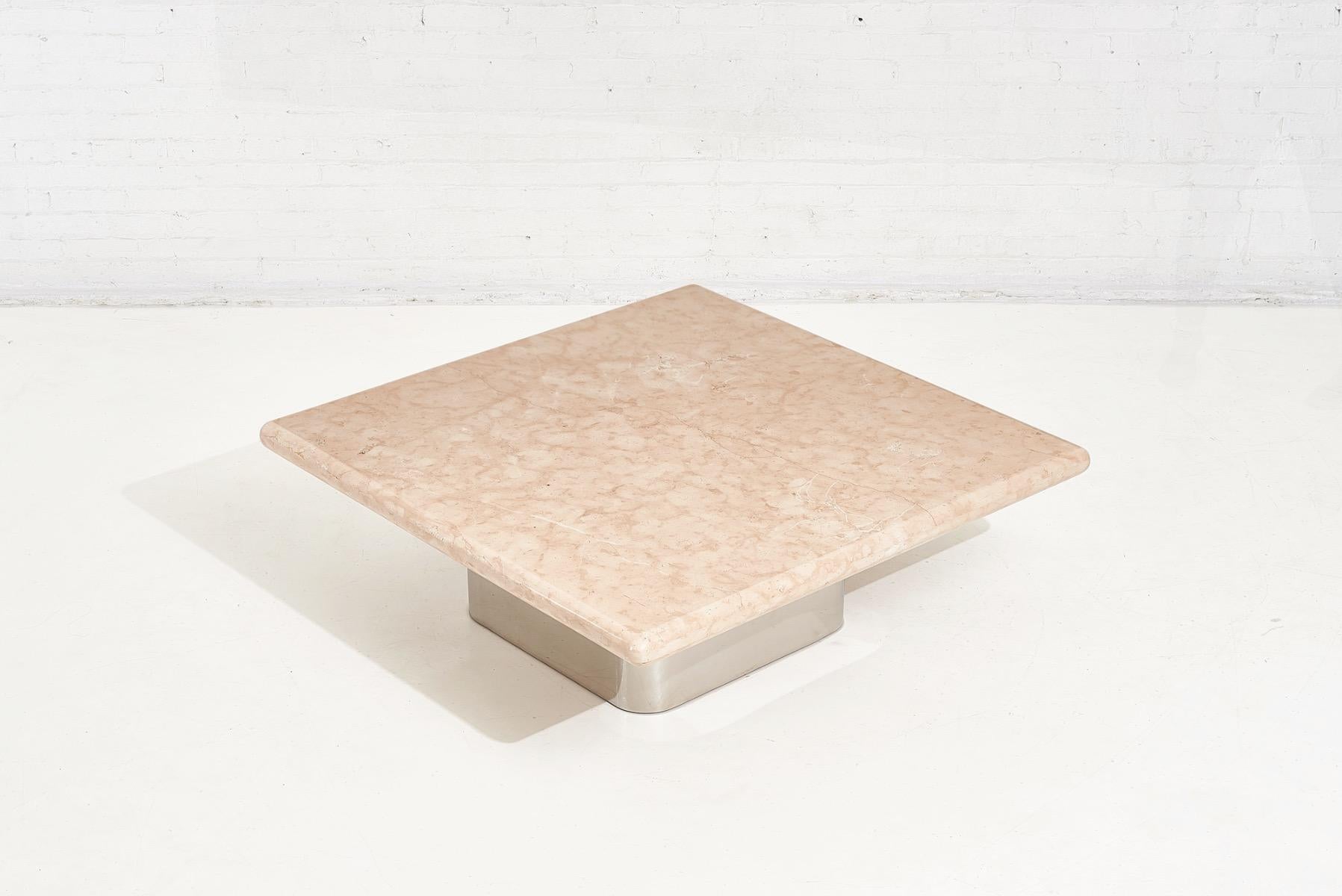 pink marble coffee table