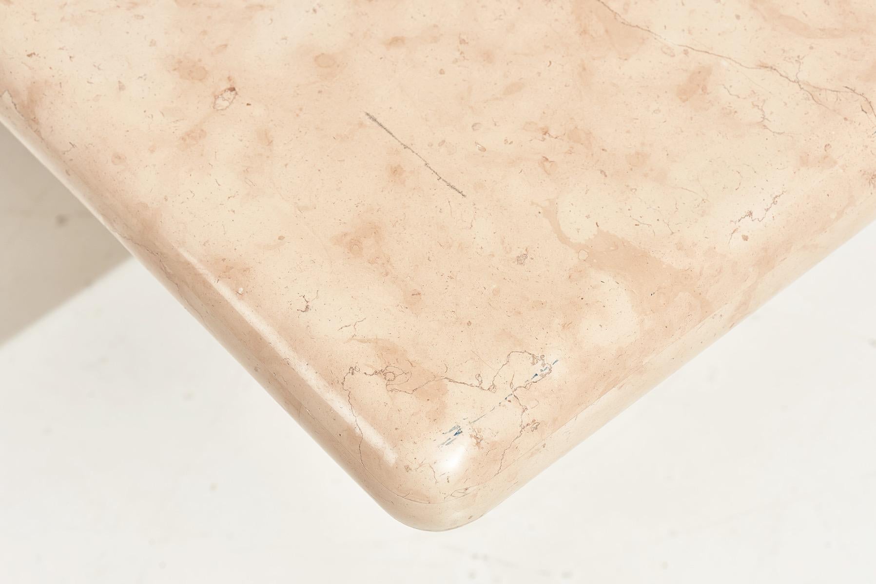 pink marble table top