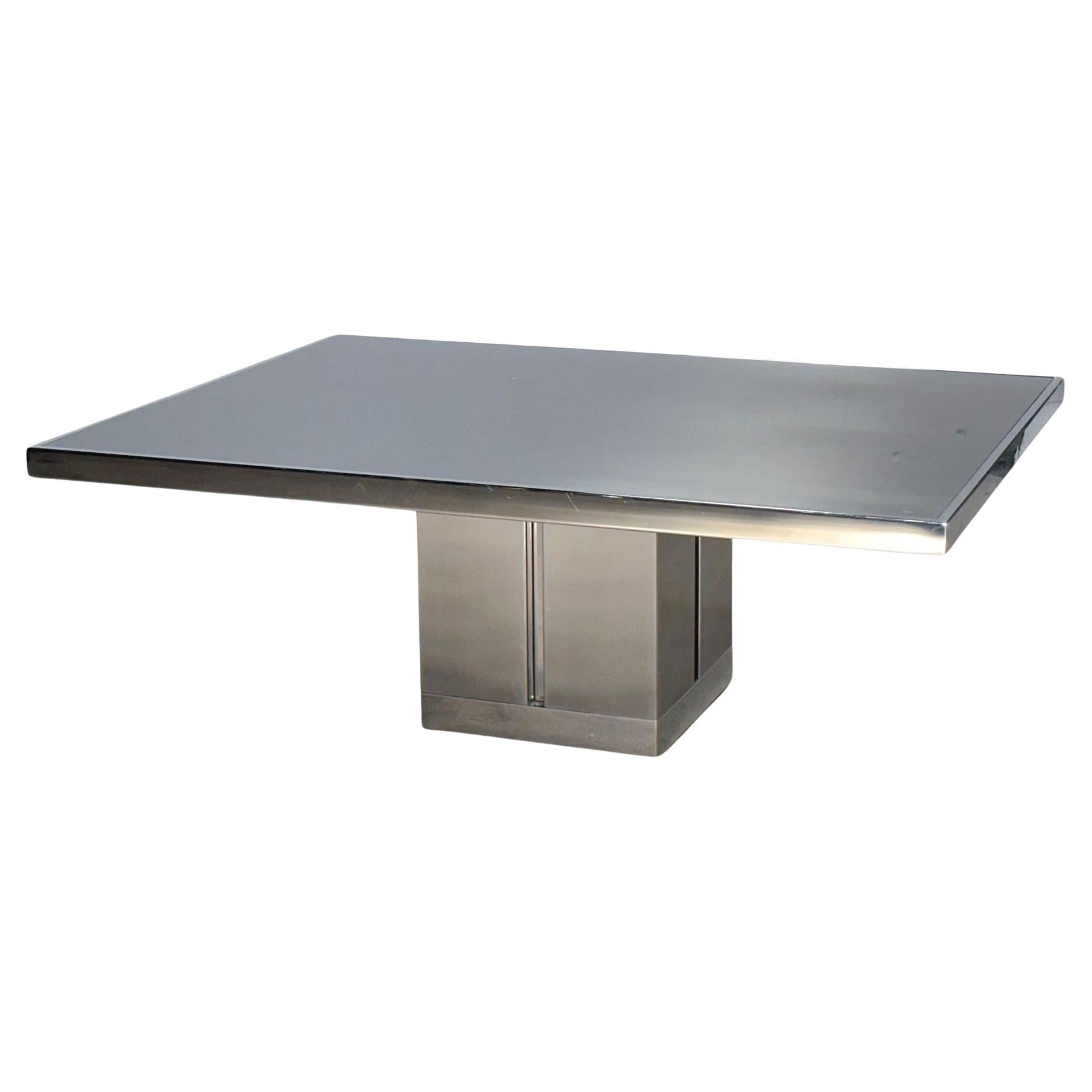 Brueton Stainless Steel Coffee Table, 1970 For Sale